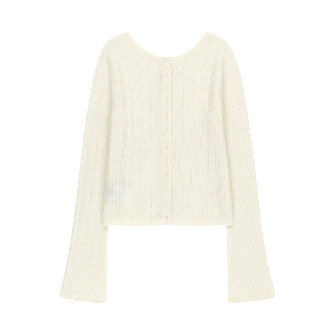 MK2677PO025MIV (W) Matin Kim Two Way Texture Knit Top In Ivory