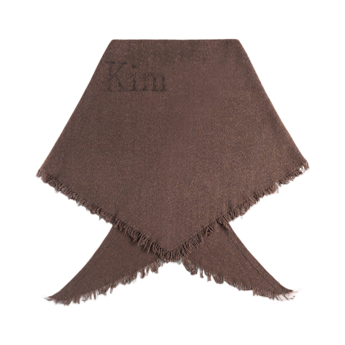 마뗑킴 퍼지 트라이앵글 프린지 머플러 브라운(Matin Kim Fuzzy Triangle Fringe Muffler In Brown) - 2