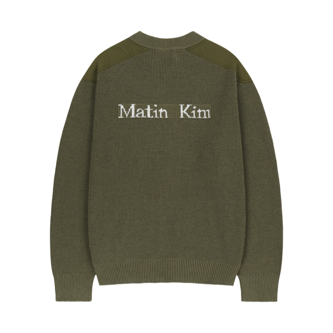 마뗑킴 패치 디테일 니트 집업 카키(Matin Kim Patch Detail Knit Zip Up In Khaki) - 2