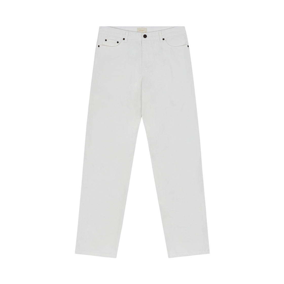 0026FRPM003 STRANGER Regular Fit Straight Denim Pants  White