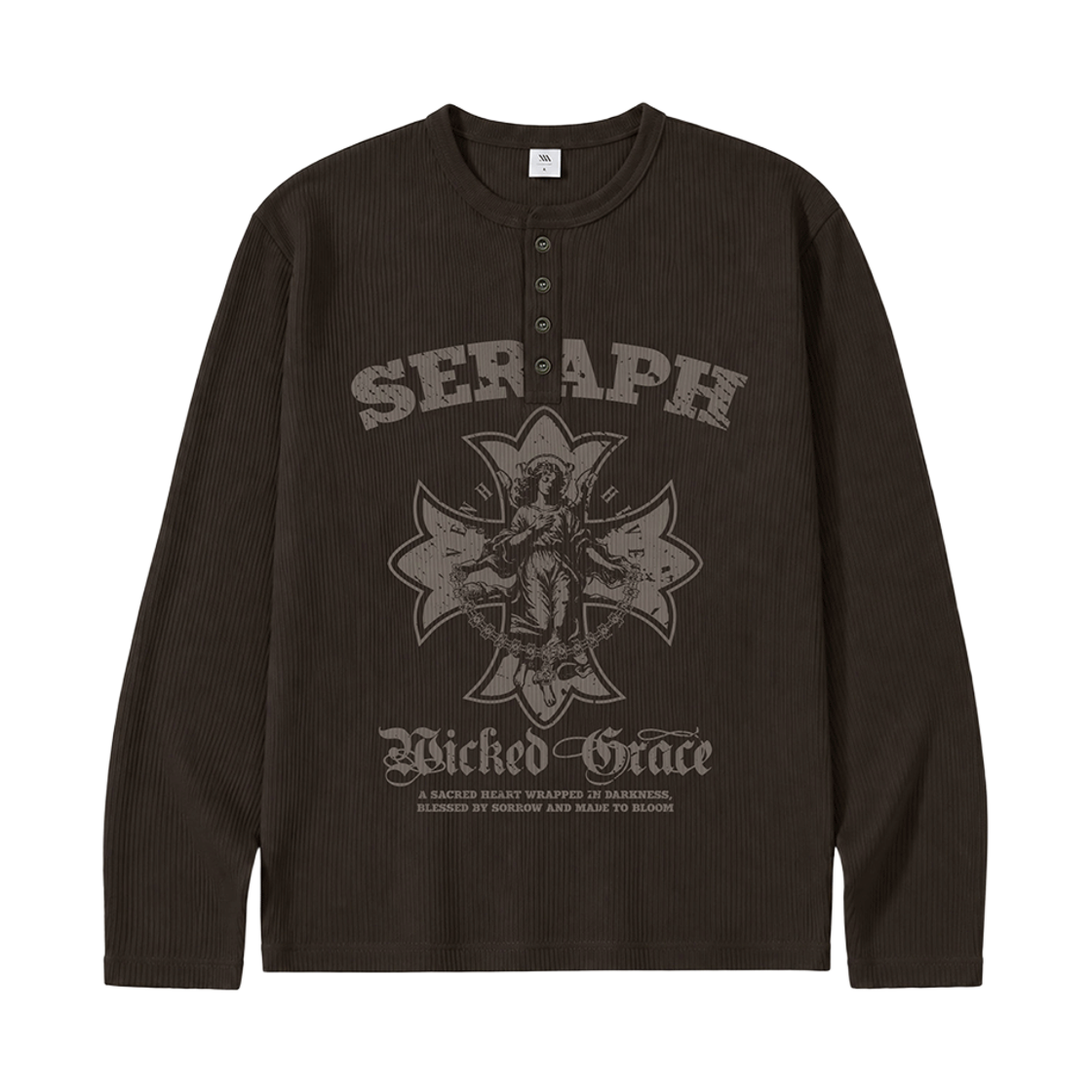 벤힛 SERAPH 와플 헨리넥 롱슬리브 그레이(VENHIT SERAPH Waffle Henley Long-Sleeve Gray) - 3