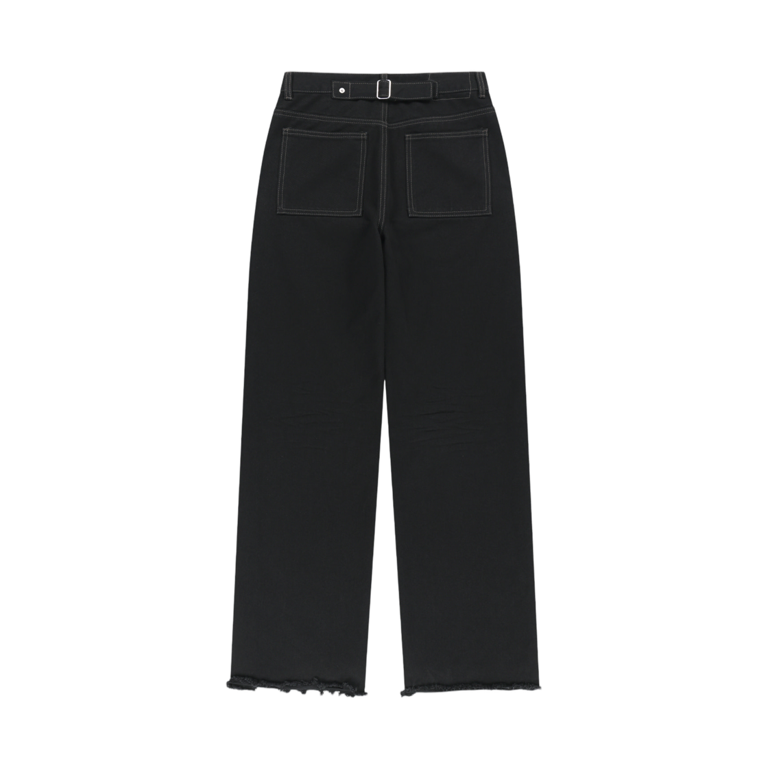 (W) 마뗑킴 스커트 오버레이 데님 팬츠 블랙((W) Matin Kim Skirt Overlay Denim Pants In Black) - 2