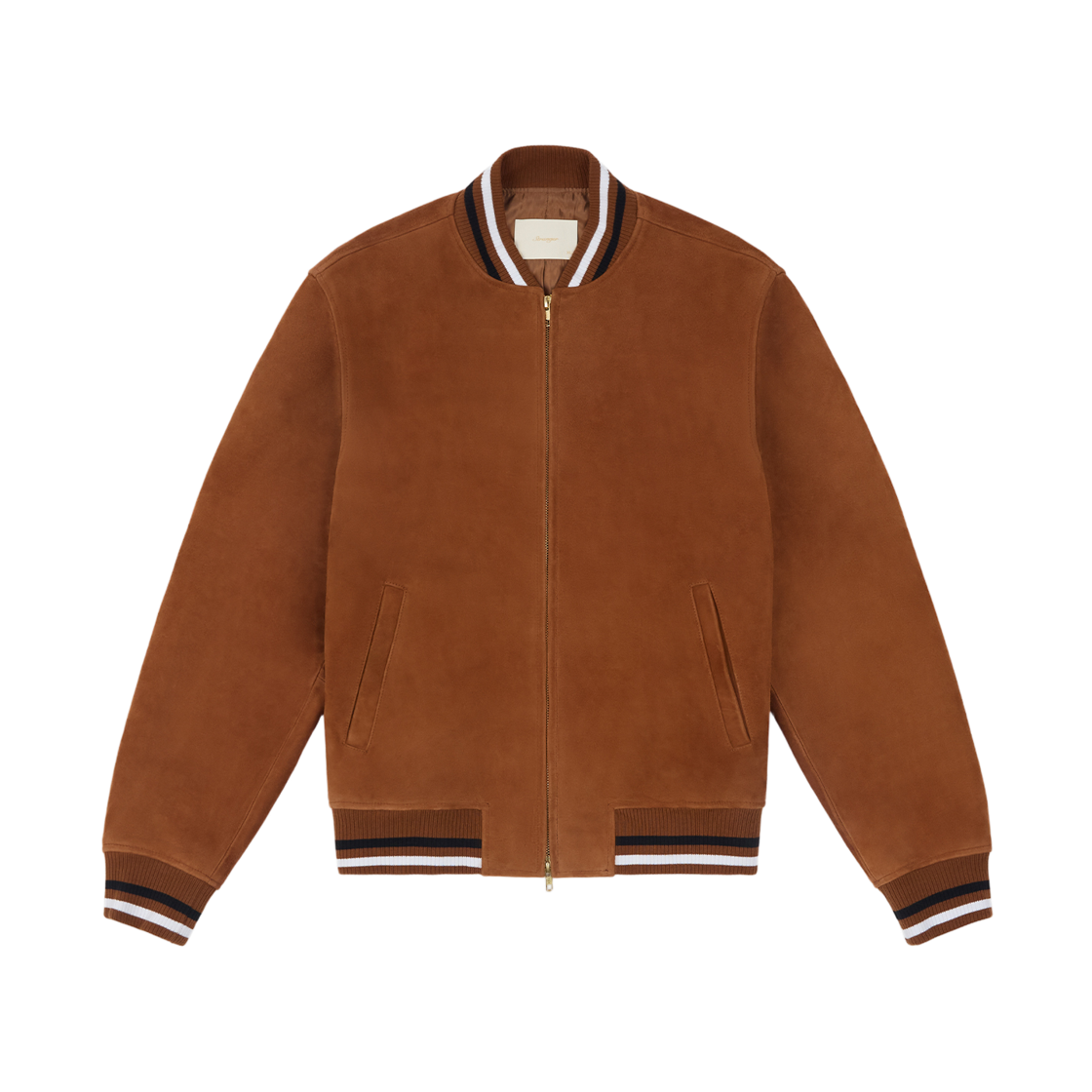 스트레인저 레귤러 핏 고트 스웨이드 MA-1 재킷(STRANGER Regular Fit Goat Suede Ma-1 Jacket) - 1