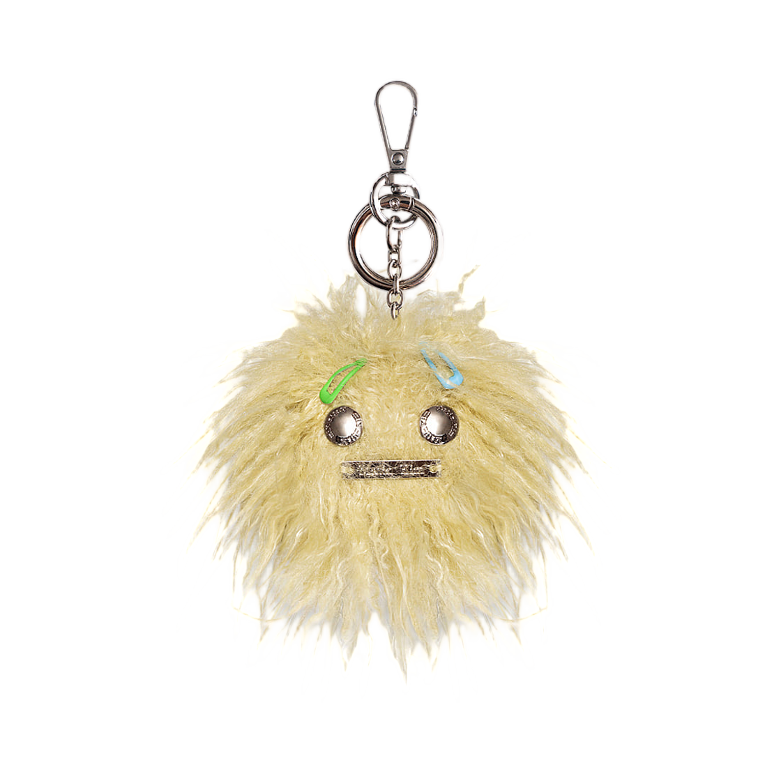 MK269OKE002MLM Matin Kim Oddball Fur Keyring In Lime
