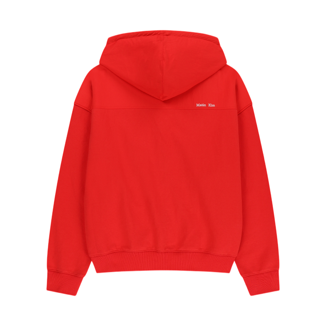 마뗑킴 컬러 블록 후디 집업 레드(Matin Kim Color Block Hoody Zip Up In Red) - 2
