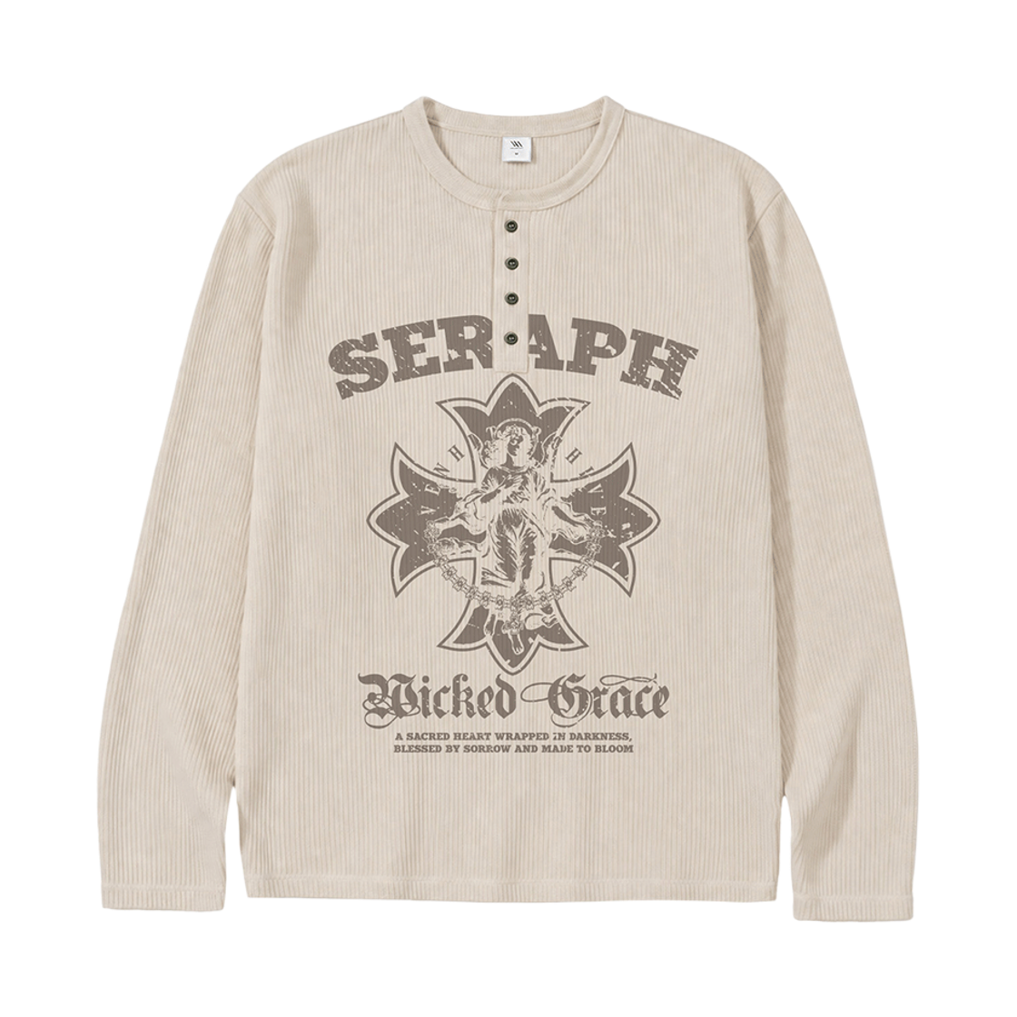 벤힛 SERAPH 와플 헨리넥 롱슬리브 그레이(VENHIT SERAPH Waffle Henley Long-Sleeve Gray) - 4