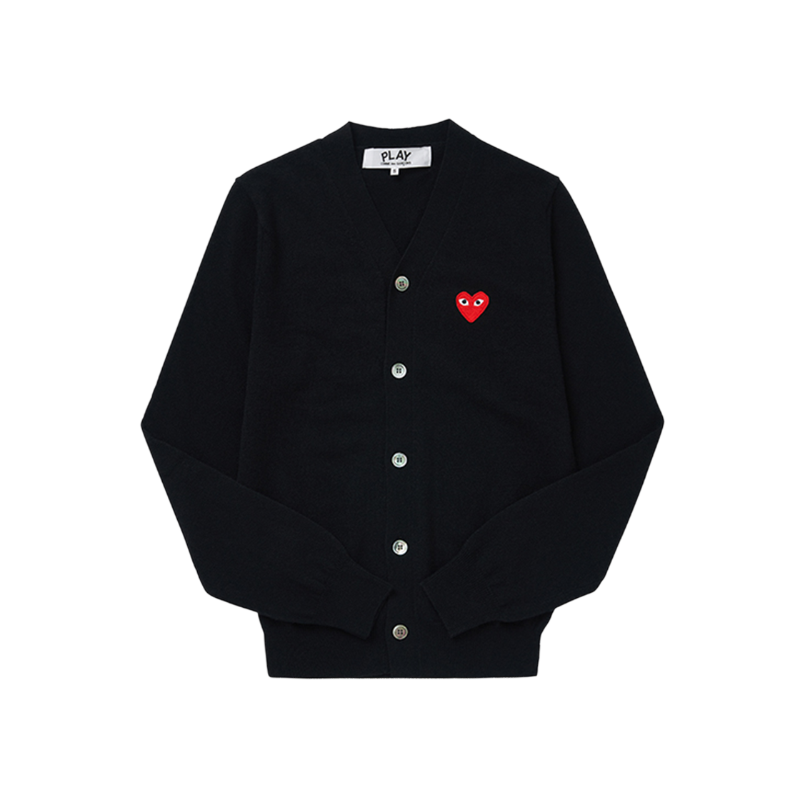 AX-N008-051 1 [15% 쿠폰] Play Comme des Garcons Knit Red Heart Cardigan Black