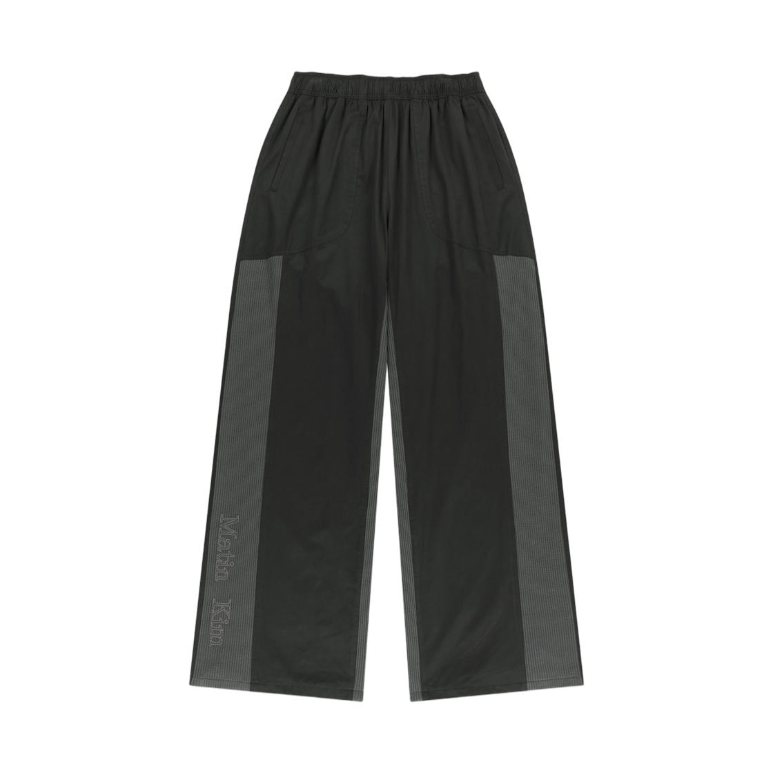 MK2677PT321UBB Matin Kim Waffle Color Block Track Pants In Black