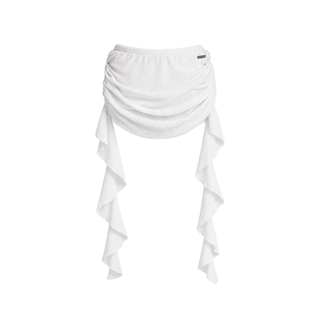 홀리넘버세븐 스파클 드레이프 미니 스커트(Holy Number 7 Sparkle Draped Mini Skirt)