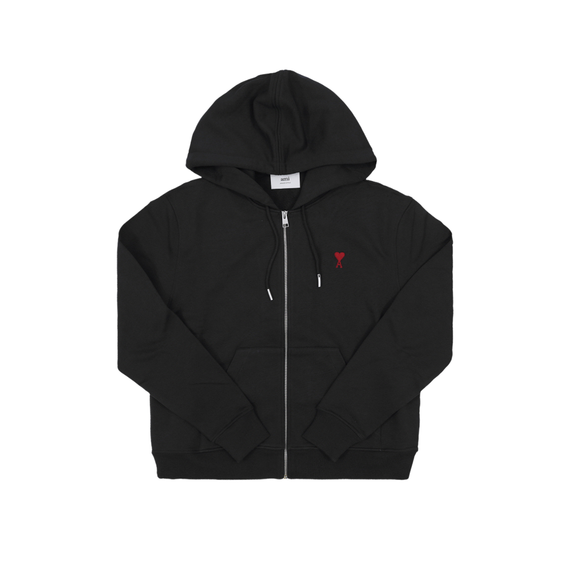 BFUSW435 730 001 [15% 쿠폰] AMI de Coeur Loopback Oragnic Cotton Fleece Zipped Hoodie Black
