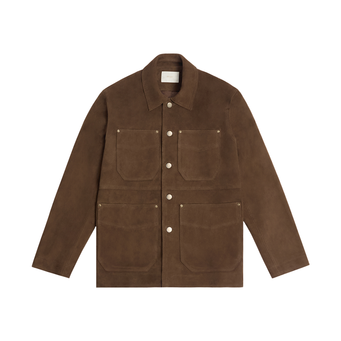 0026FROM010 STRANGER Relaxed Fit Goat Suede Chore Jacket Brown