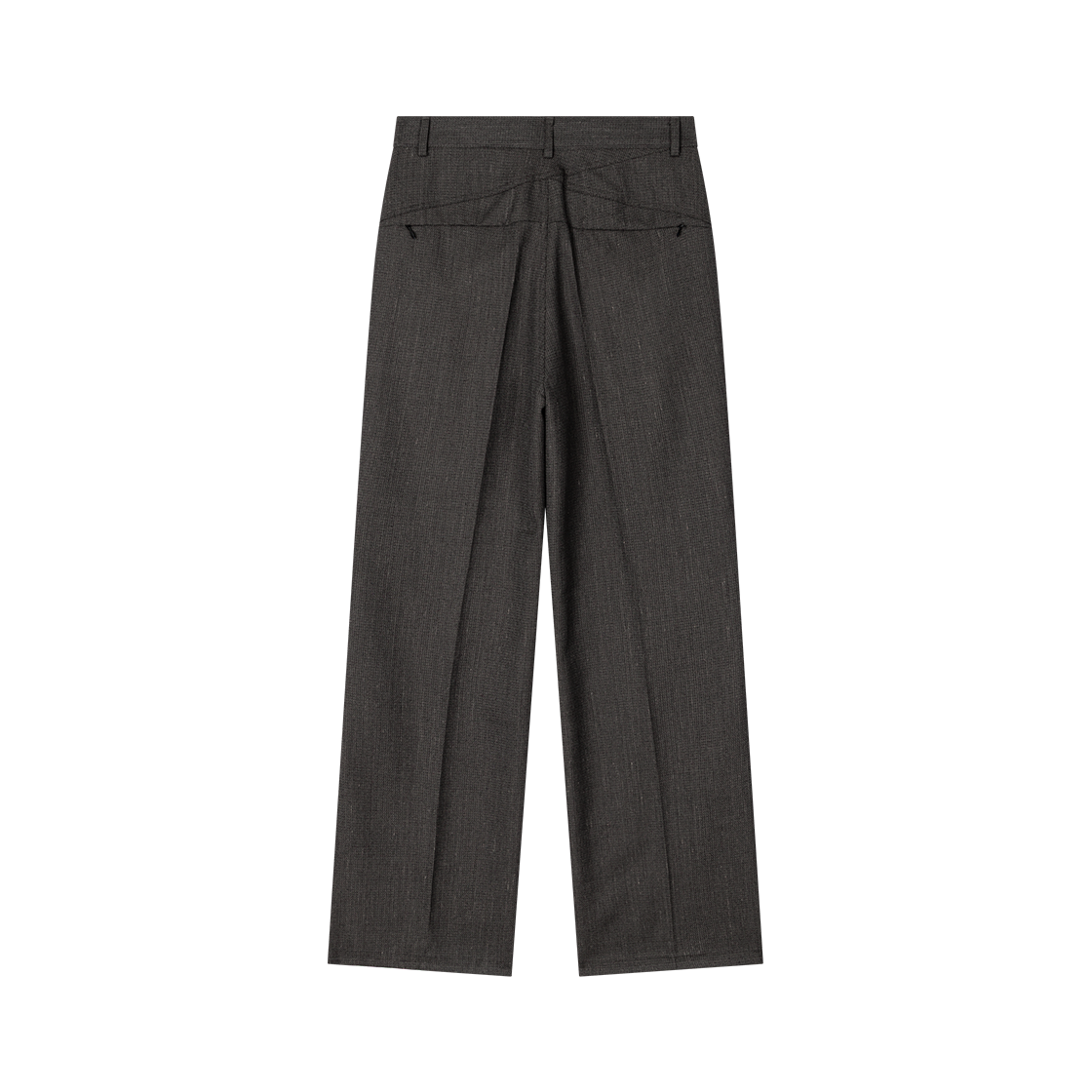 웨이비니스 리빌 집 스트레이트 트라우저스 카키 그레이(Waviness Reveal Zip Straight Trousers Khaki Grey) - 2