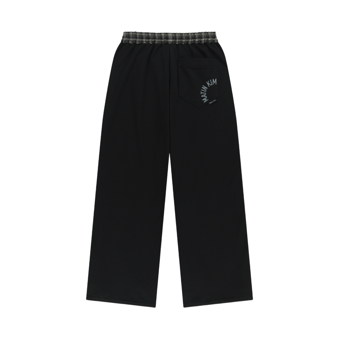 마뗑킴 체크 믹스 저지 팬츠 블랙(Matin Kim Check Mix Jersey Pants In Black) - 2