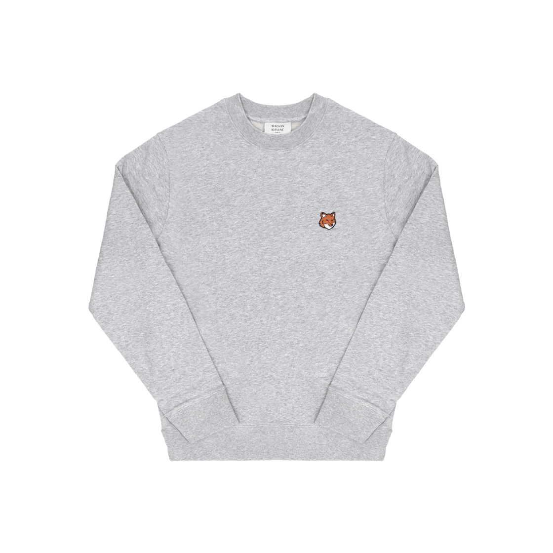 PM00303KM0340 H120 [15% 쿠폰] Maison Kitsune Fox Head Regular Sweatshirt Light Grey Melange