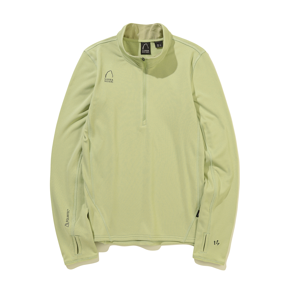 N6322SRL91SGN SIERRA DESIGNS W MANDENHALL Polartec Power Grid Half-Zip Slim Fit Sage Green