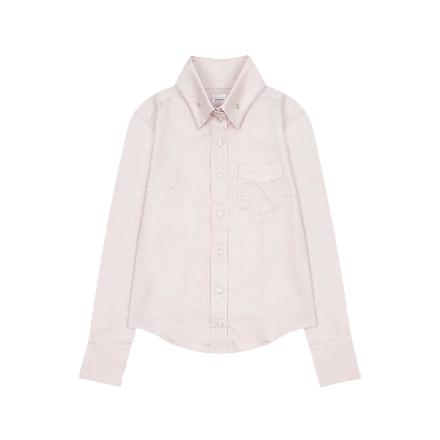 사파리스팟 실키 버튼 다운 셔츠 핑크(Safarispot Silky Button Down Shirt Pink) - 1