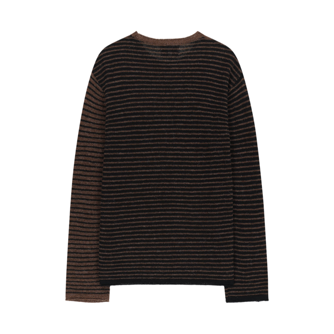 마뗑킴 멀티 스트라이프 알파카 블렌디드 니트 풀오버 브라운(Matin Kim Multi Stripe Alpaca Blended Knit Pullover In Brown) - 2
