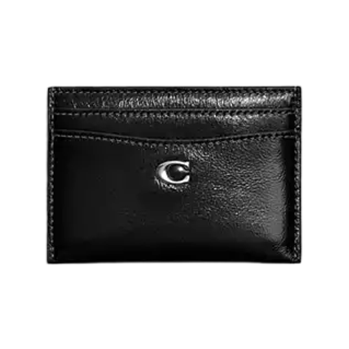 CFW28-LHBLK Coach Essential Card Case Silver Black