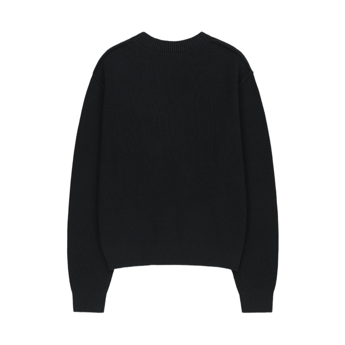 마뗑킴 아플리케 로고 니트 풀오버 블랙(Matin Kim Applique Logo Knit Pullover In Black) - 2