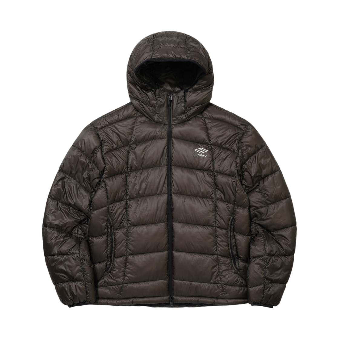엄브로 엑스레이 후드 경량 패딩 자켓 머드 블랙(Umbro X-Ray Hooded Lightweight Padded Jacket Mud Black)