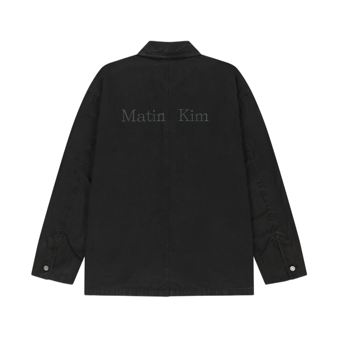 마뗑킴 빈티지 왁스드 워크 자켓 블랙(Matin Kim Vintage Waxed Work Jacket In Black) - 2