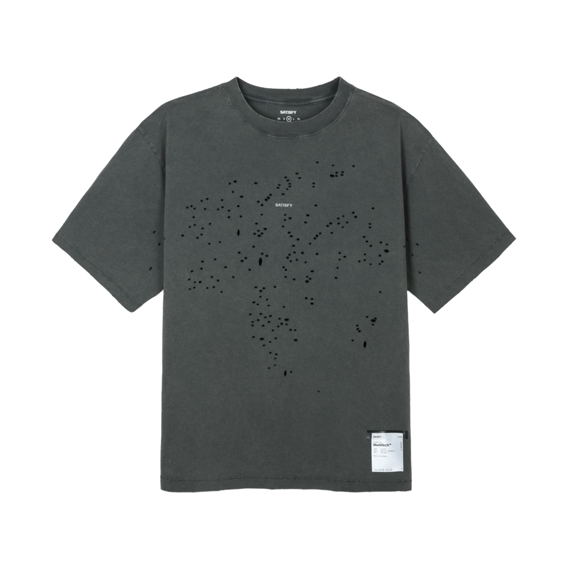 11006-01A01 Satisfy Mothtech T‑Shirt Faded Black