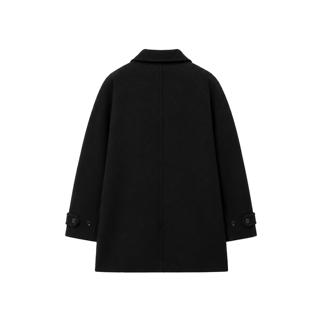 인사일런스우먼 소프트 하프 발마칸 코트 블랙(INSILENCE WOMEN Soft Half Balmacaan Coat BLACK) - 2