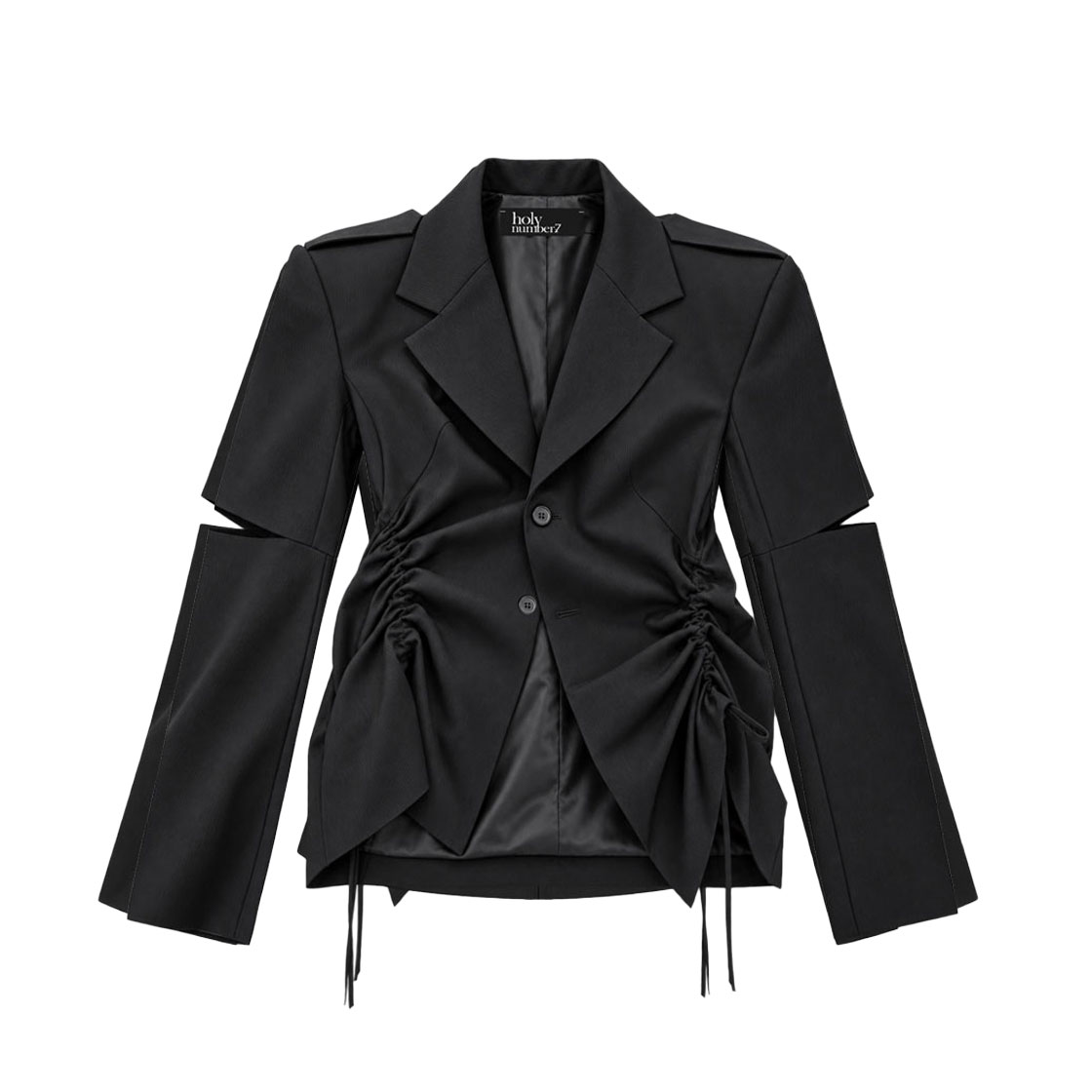 7JA2FC02WSB000 Holy Number 7 Slit Sleeve Shirring Jacket