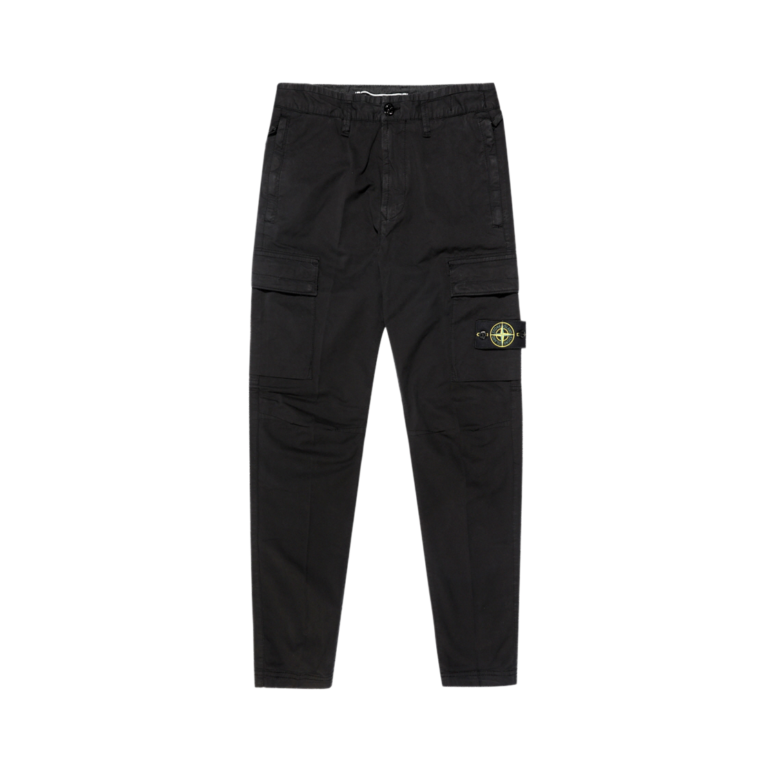 K2S153100032 S0010 V0029 [15% 쿠폰] Stone Island 3100032 Supima Cotton Twill Stretch TC Regular Tapered Fit Cargo Trousers with Zip Pockets Black - 25FW