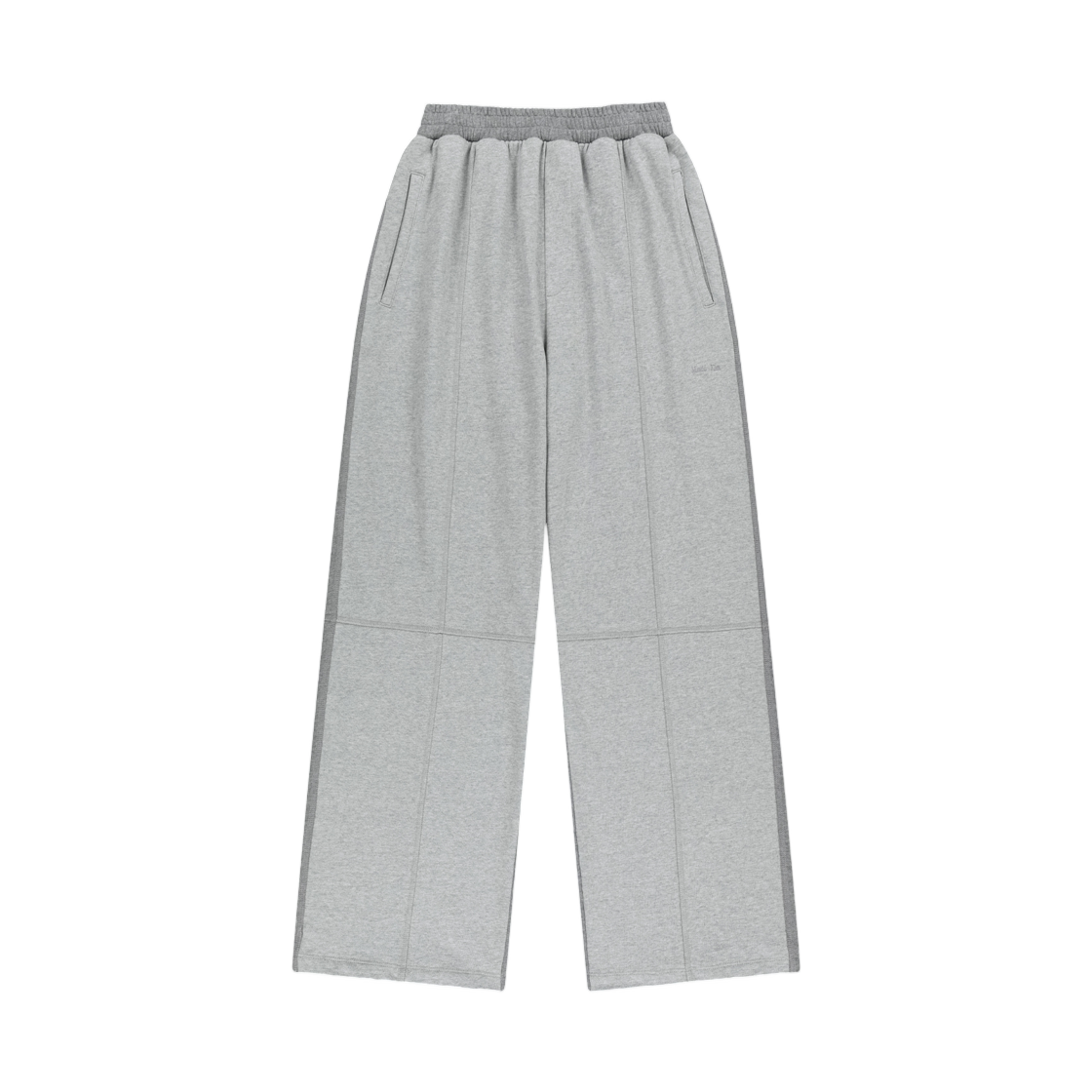 MK2677PT330UGY Matin Kim Colorblock Cut Seam Sweatpants In Grey