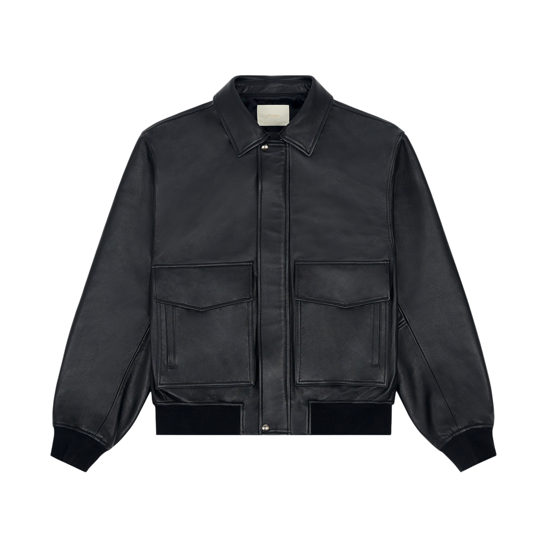 0026FROM013 STRANGER Relaxed Fit Lamb Leather Flight Jacket