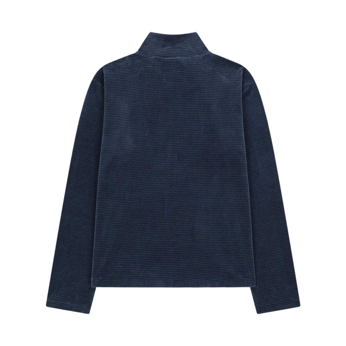 마뗑킴 스트라이프 벨루어 집업 네이비(Matin Kim Striped Velour Zip Up In Navy) - 2