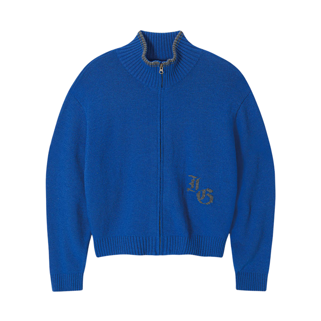 IG26FKN019BL INSANE GARAGE Basic Full Zip-Up Knit_Blue