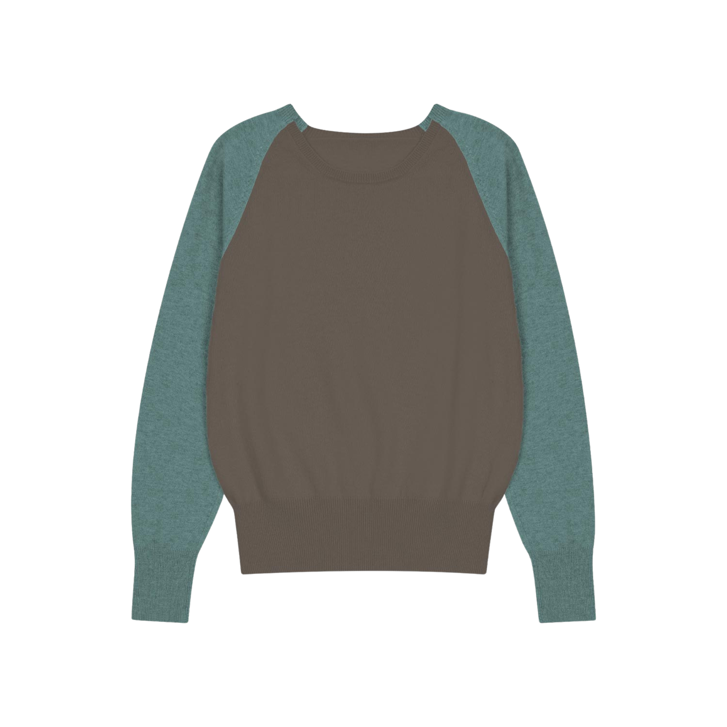 사파리스팟 래글런 블럭 니트 브라운/민트(Safarispot Raglan Block Knit Brown/Mint)
