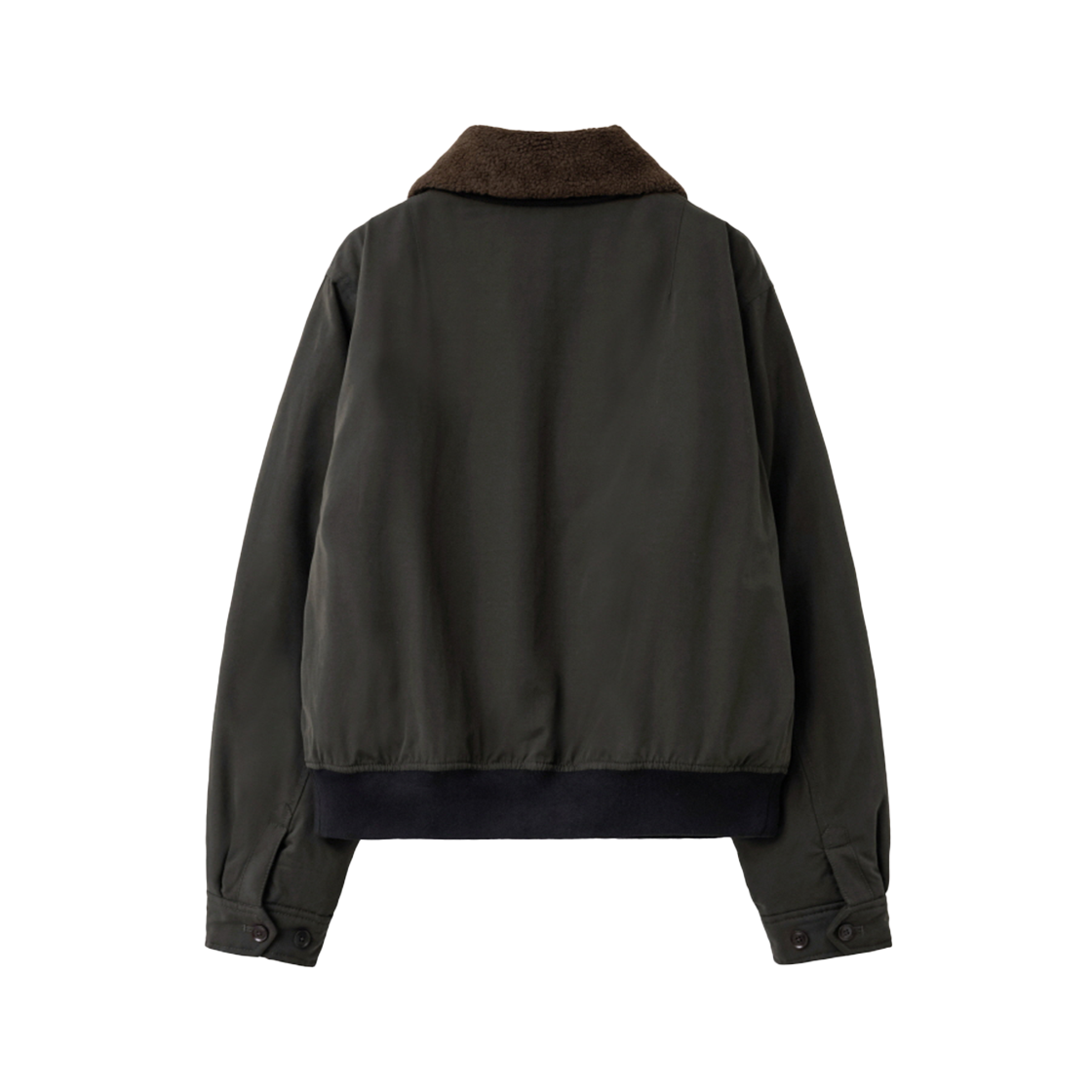 인사일런스우먼 W 워시드 코튼 시어링 자켓 카키(INSILENCE WOMEN W Washed Cotton Shearling Jacket KHAKI) - 2