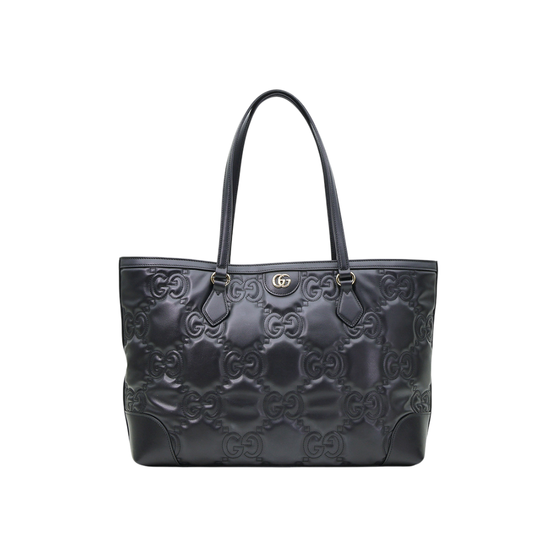 ITNK75DBFPTB Gucci Black GG Matelasse Medium Shopper Tote Bag