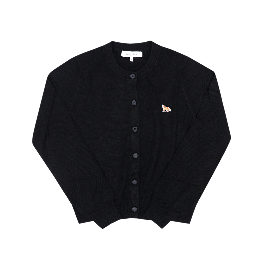 PW00502KT1181 P199 [15% 쿠폰] (W) Maison Kitsune Baby Fox Merino Regular Cardigan Black