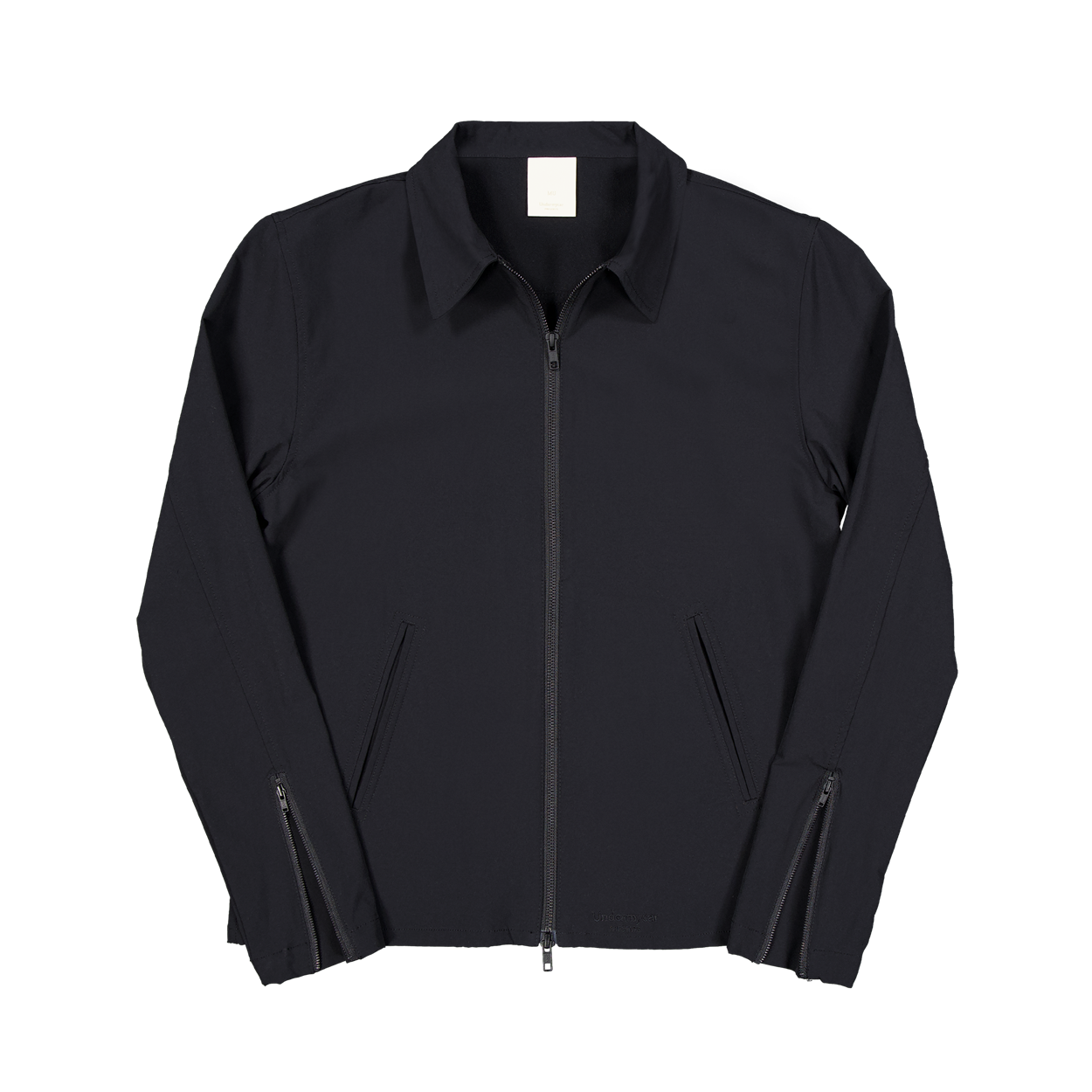 언더마이카 무.211 클래식 로고 미니멀 칼라 자켓 블랙(Undermycar Mu.211 Classic Logo Minimal Collar Jacket Black) - 1