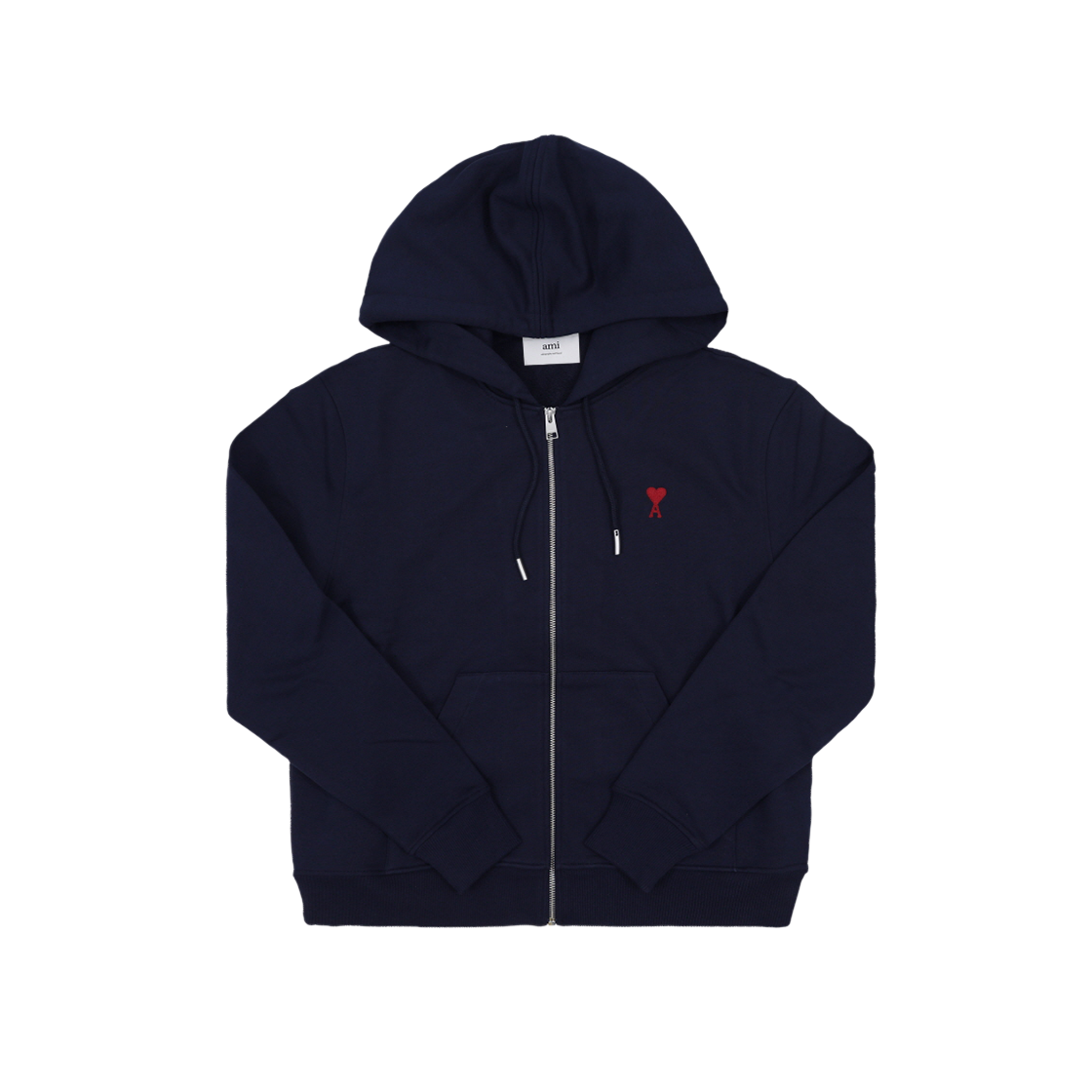BFUSW435 730 430 [15% 쿠폰] AMI de Coeur Loopback Oragnic Cotton Fleece Zipped Hoodie Night Blue