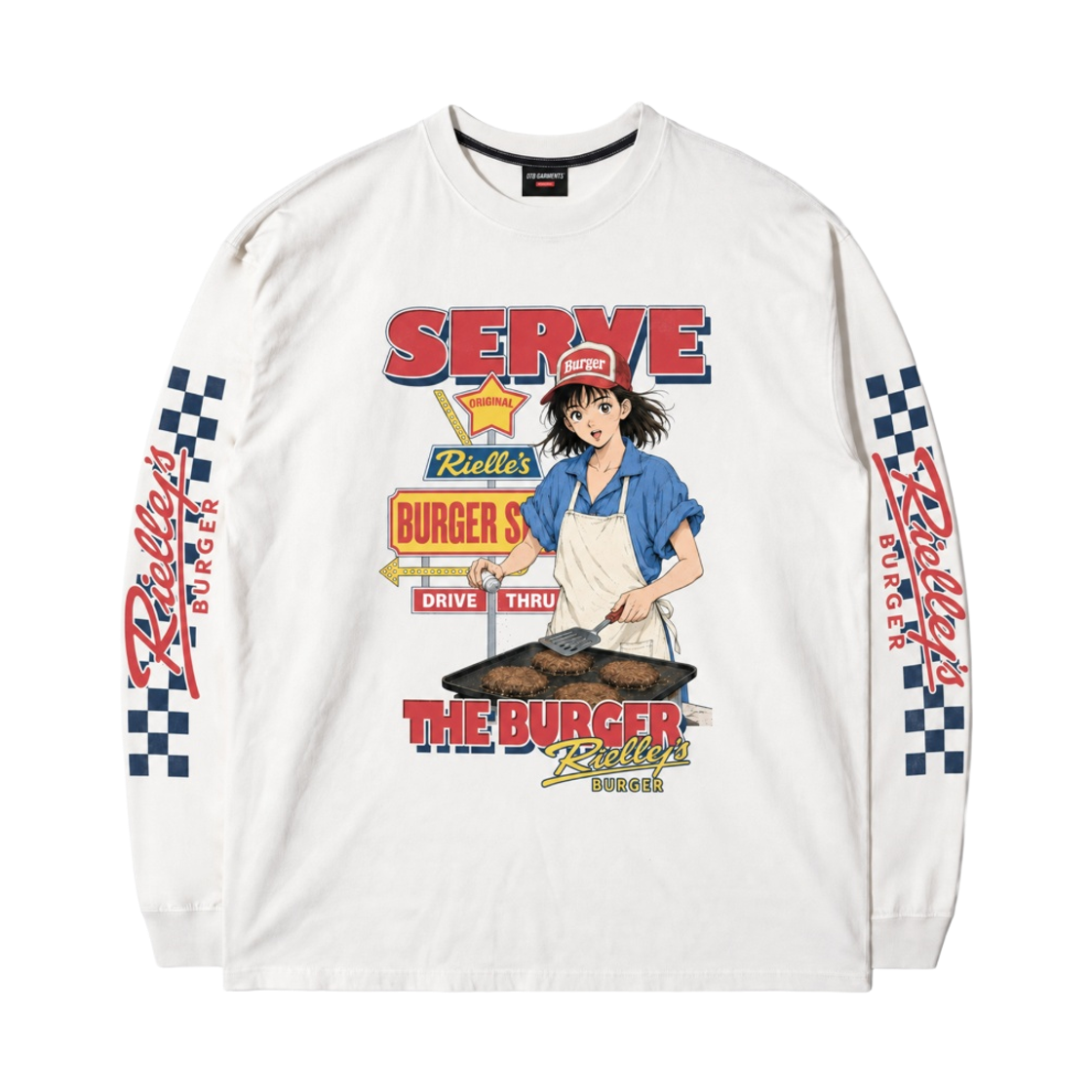 QAAMTL004IVO QT8 GARMENTS Rielle’s Burger Washed Long Sleeve Ivory