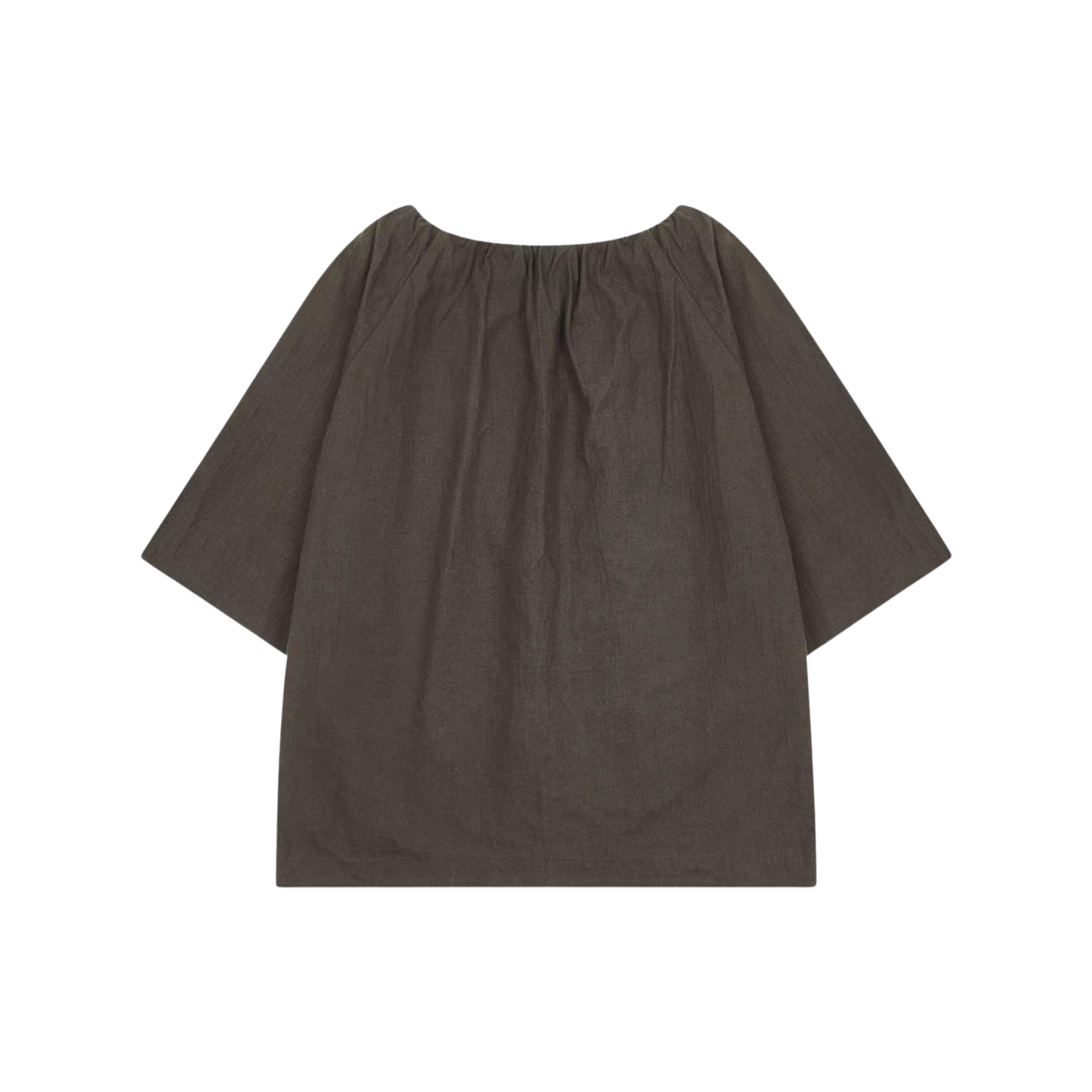 사파리스팟 셔링 하프 블라우스 브라운(Safarispot Shirring Half Blouse Brown) - 2