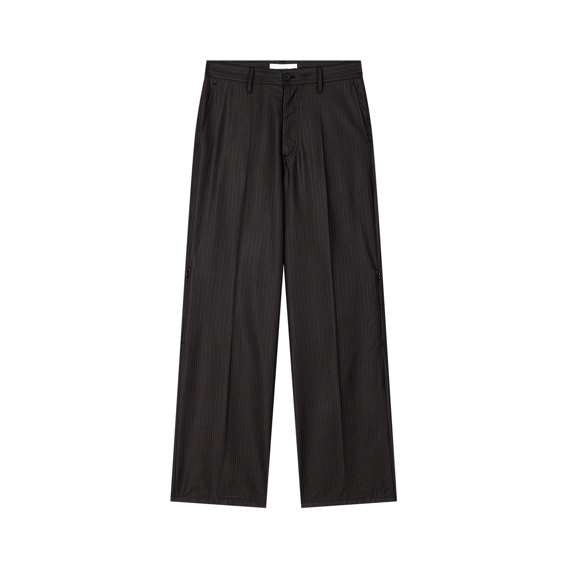 WVNS26343 Waviness Reveal Zip Straight Trousers Charcoal Stripe