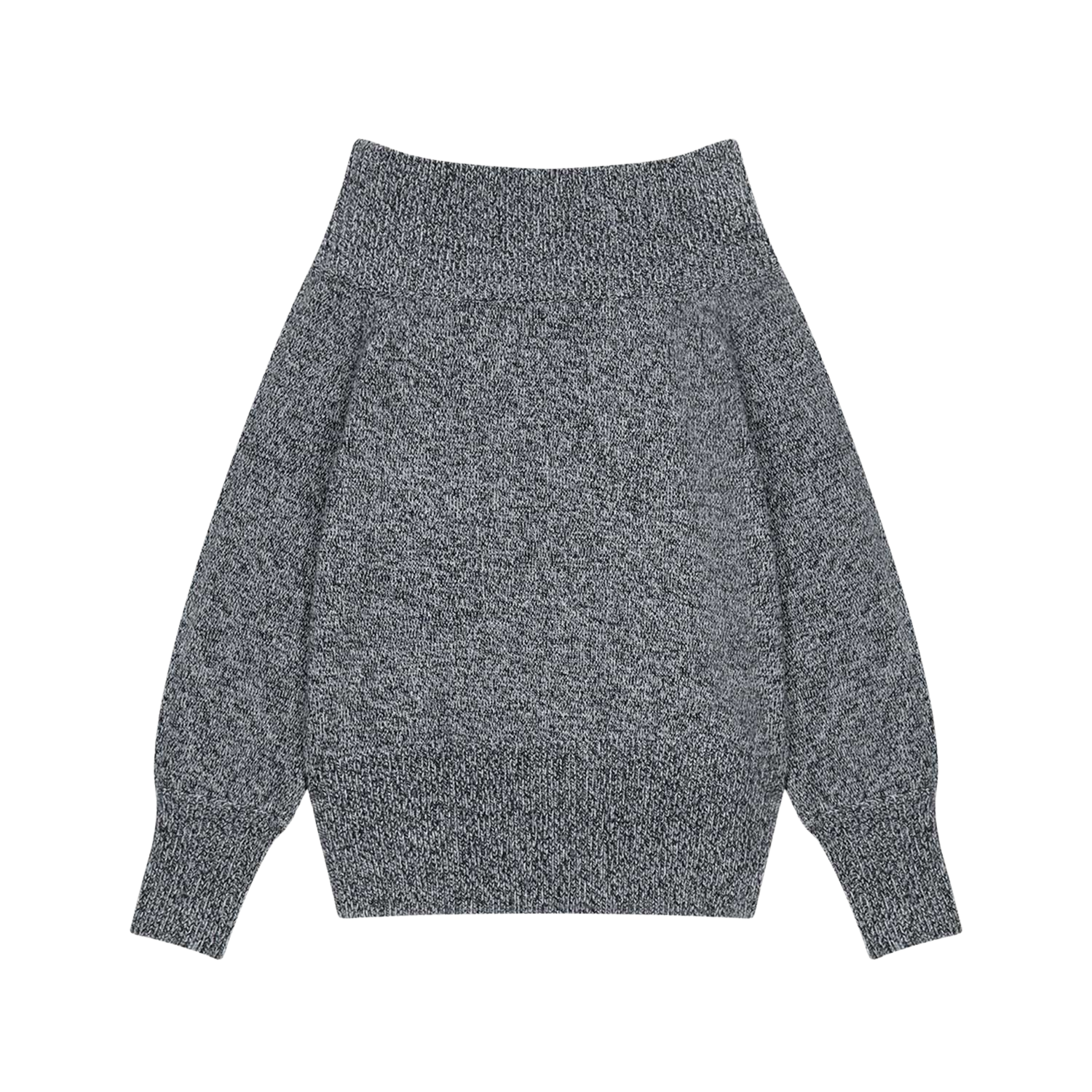 사파리스팟 오프숄더 헤비 니트 차콜/그레이(Safarispot Off Shoulder Heavy Knit Charcoal/Gray) - 4