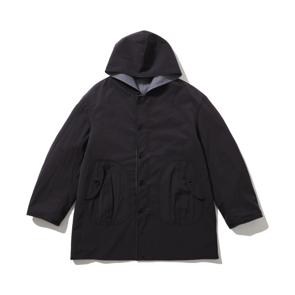 HM26AW-CT01 humorous account Switch Half Coat Dark Purple