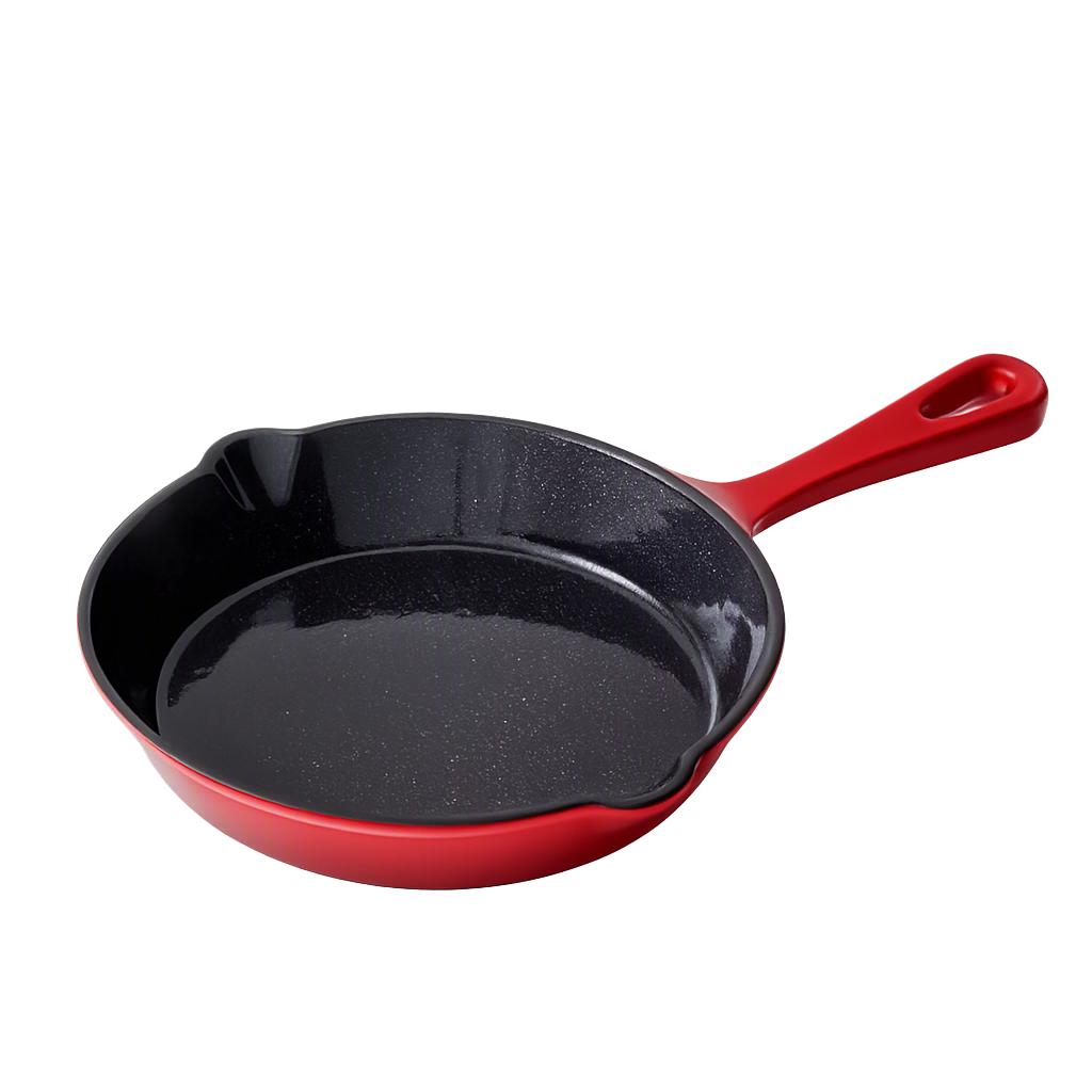 COR138 Corelle Coordinates Cast Iron Scarlett Red 21cm Fry Pan