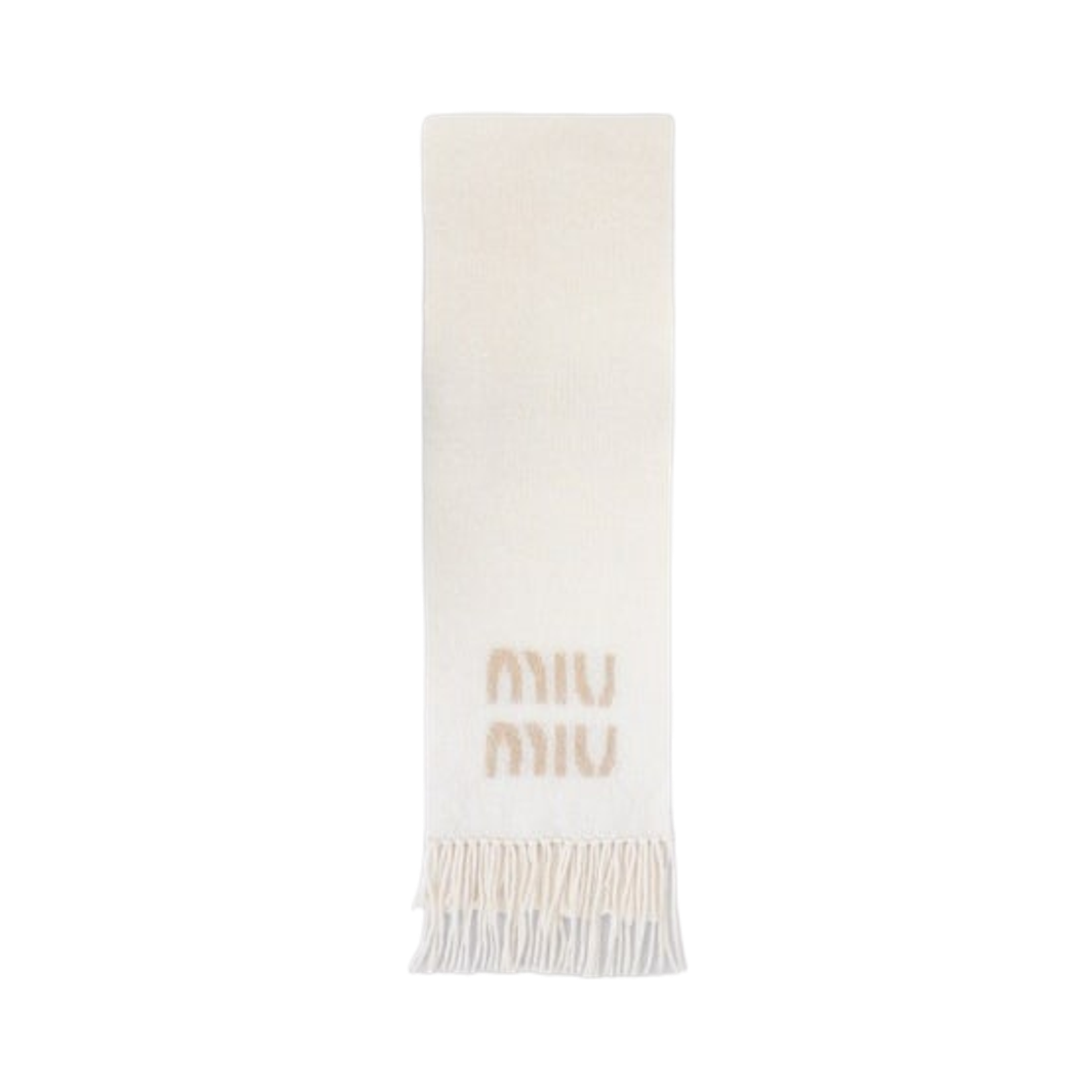 5FS062-2CQD-F0009 Miu Miu Wool Mohair Muffler White