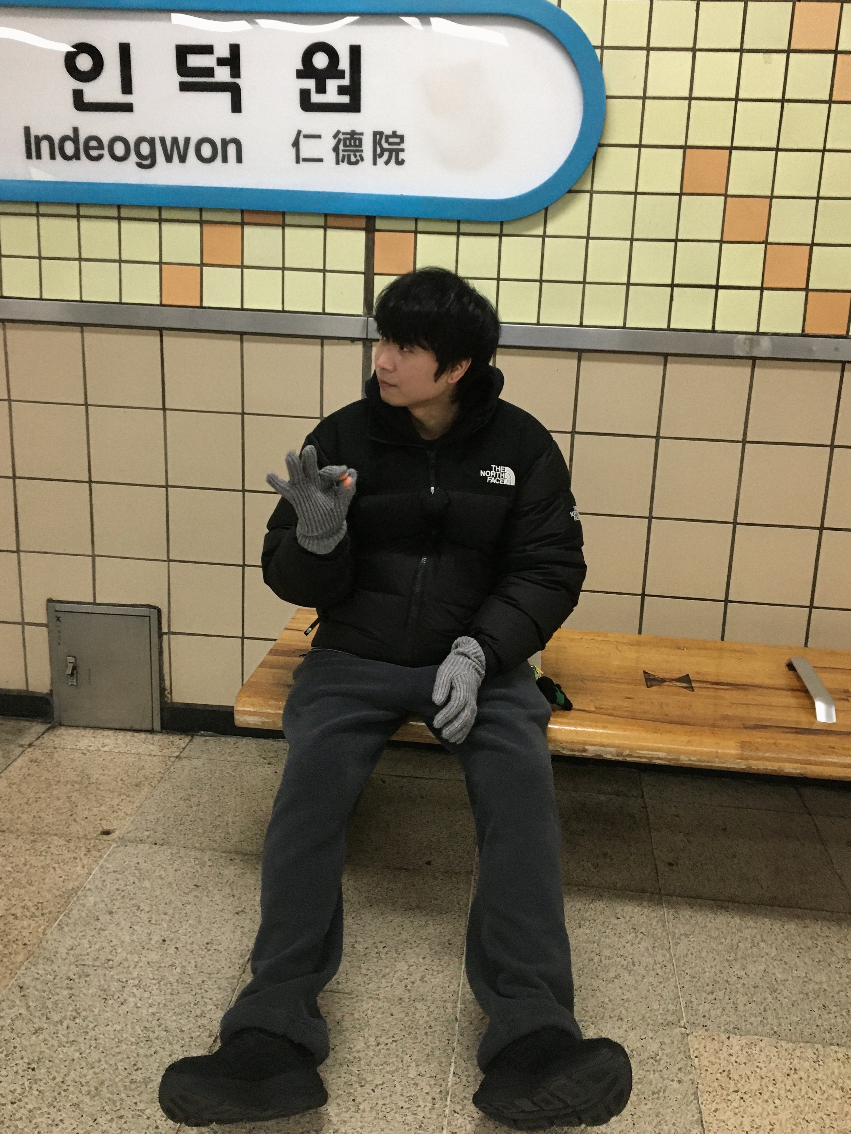 The North Face White Label Novelty Nuptse RDS Down Jacket Real Black, The North Face White Label Novelty Nuptse RDS Down Jacket Real Black 착용 스타일 - 7