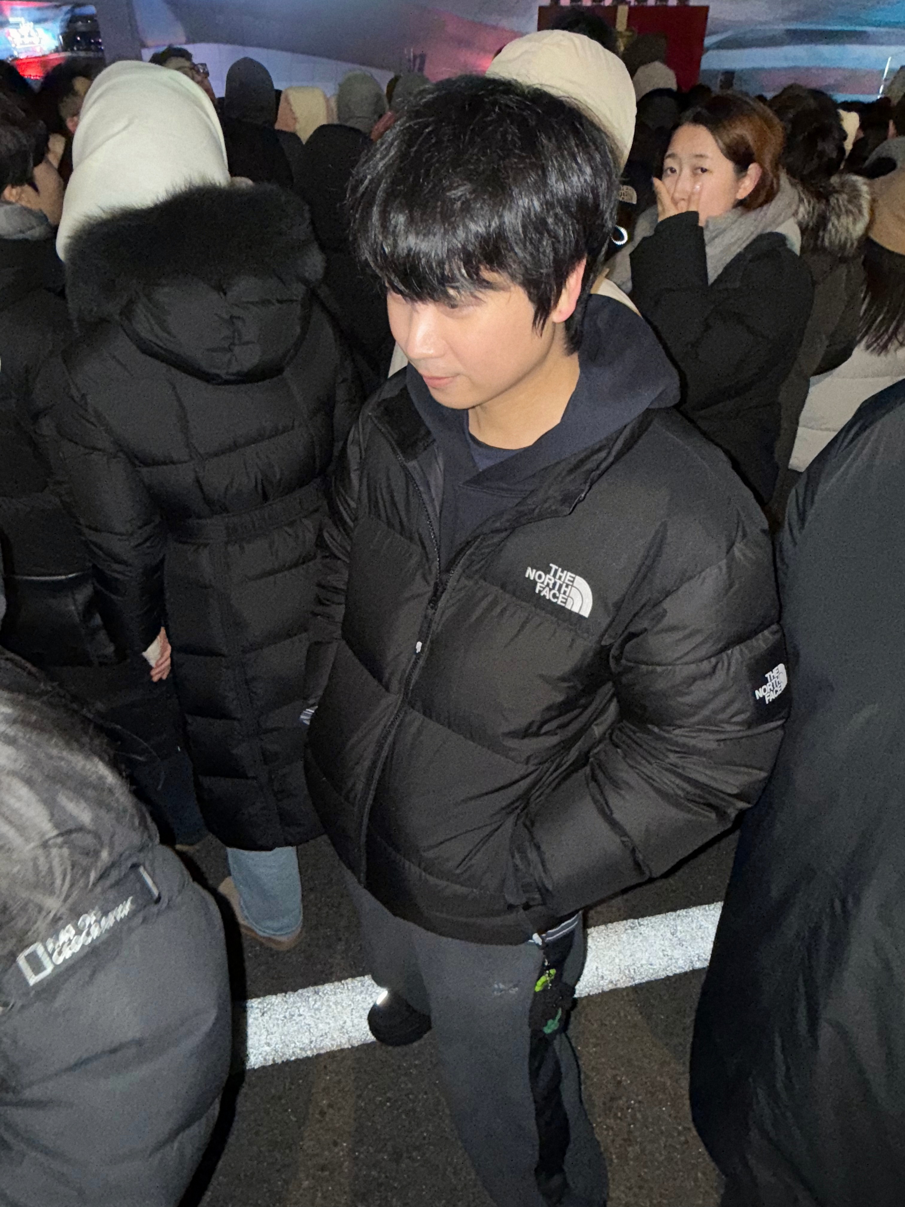 The North Face White Label Novelty Nuptse RDS Down Jacket Real Black, The North Face White Label Novelty Nuptse RDS Down Jacket Real Black 착용 스타일 - 2