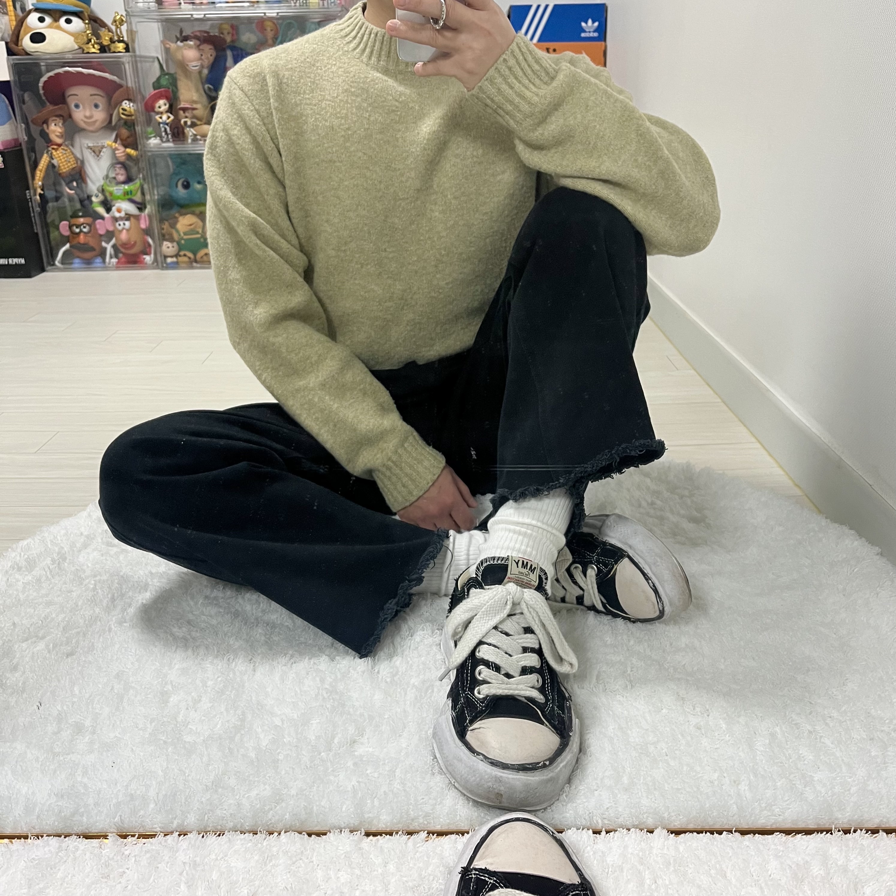 Converse Chuck 70 High Midnight Clover, Nike x Peaceminusone Air Force 1 Low Para-Noise 2.0 착용 스타일 - 6