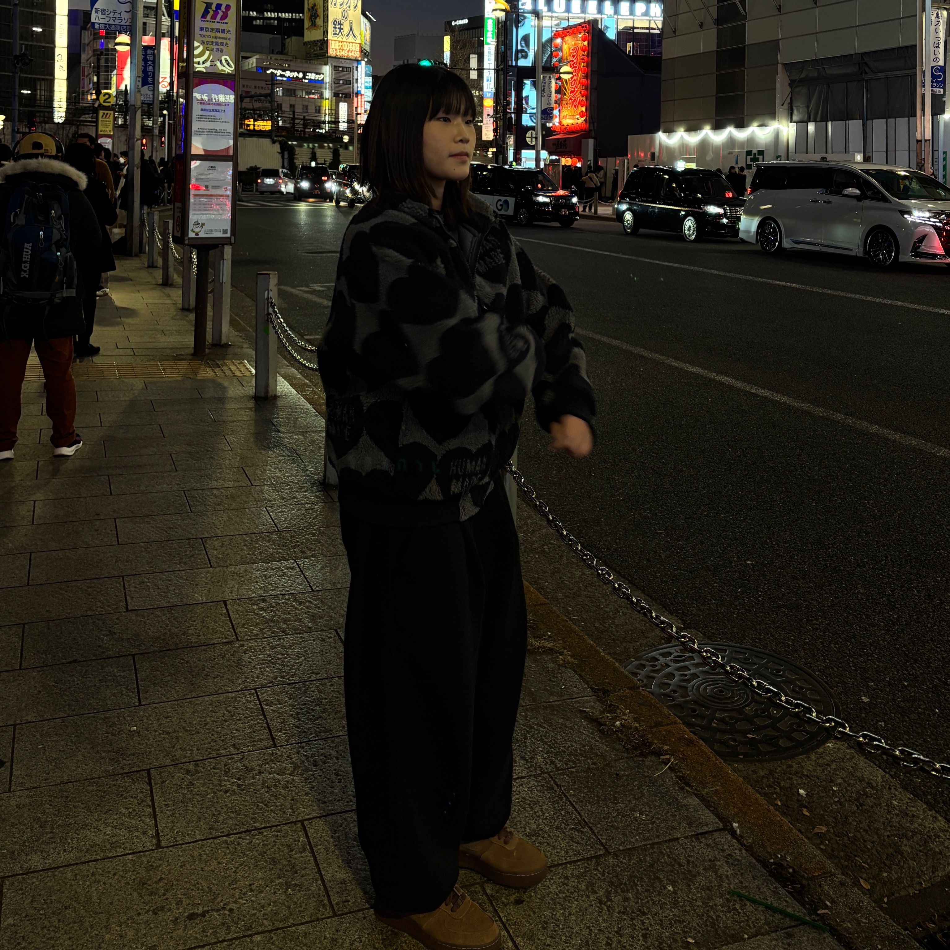 Human Made Heart Fleece Jacket Navy 착용 스타일 - 2